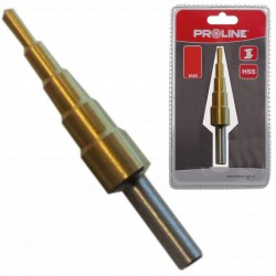 WIERTŁO STOPNIOWE DO METALU ZE STALI HSS TIN 4.0-12.0 MM PROLINE 77800