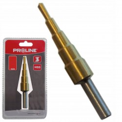 WIERTŁO STOPNIOWE DO METALU ZE STALI HSS TIN 4.0-12.0 MM PROLINE 77800