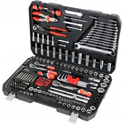 YATO ZESTAW XXL 225el KLUCZE NASADOWE 1/4" 3/8" 1/2" NASADKI PŁASKIE TORX