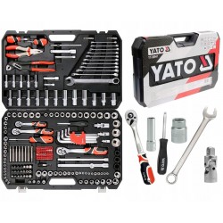 YATO ZESTAW XXL 225el KLUCZE NASADOWE 1/4" 3/8" 1/2" NASADKI PŁASKIE TORX