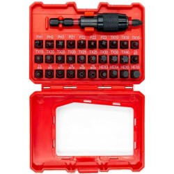 GROSLEY ZESTAW 32-ELEMENTOWY BITÓW WKRĘTAKÓW UDAROWYCH W KASECIE GR56038