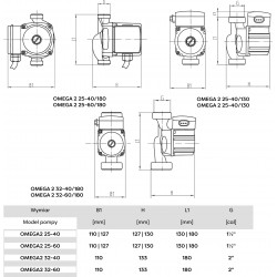 OMNIGENA ELEKTRONICZNA POMPA OBIEGOWA ENERGOOSZCZĘDNA OMEGA 2 32/4 180 AUTO