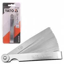 YATO SZCZELINOMIERZ LISTKOWY 17 LISTKÓW 100MM 0,02-1MM STAL SPRĘŻYN Y-7220