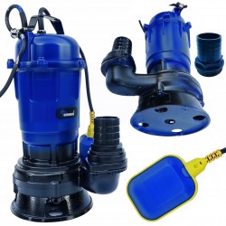 POMPA DO WODY BRUDNEJ SZAMBA Z ROZDRABNIACZ 3850W ZATAPIALNA 2" PŁYWAK