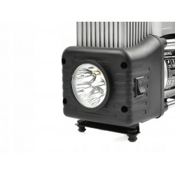 KOMPRESOR SAMOCHODOWY Z MANOMETRTEM 12V POMPKA SPRĘŻARKA 250W + NASADKI LED