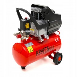 KOMPRESOR OLEJOWY SPRĘŻARKA 24L 230V 8BAR 205L/MIN + ZESTAW NARZĘDZI 6w1