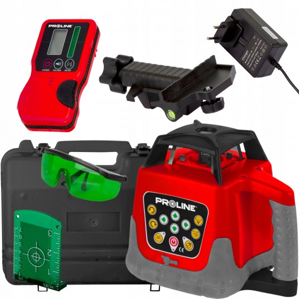 PROLINE LASER ROTACYJNY SAMOPOZIOMUJĄCY NIWELATOR ZIELONY 30M WALIZKA 15162 PROLINE LASER ROTACYJNY SAMOPOZIOMUJĄCY NIWELATOR ZIELONY 30M WALIZKA 15162