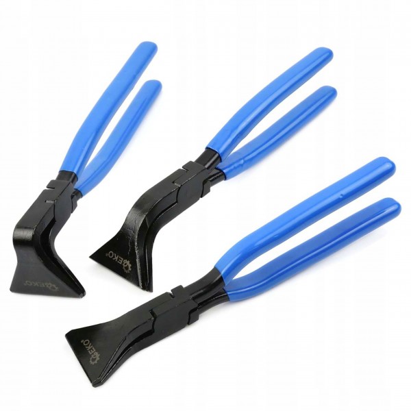 SZCZYPCE DEKARSKIE DO GIĘCIA BLACHY 3x CĘGI ZESTAW 3 SZTUKI 180°, 90°, 45° SZCZYPCE DEKARSKIE DO GIĘCIA BLACHY 3x CĘGI ZESTAW 3 SZTUKI 180°, 90°, 45°
