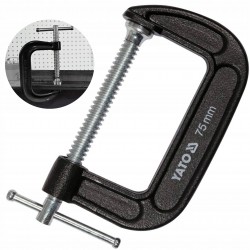 YATO STABILNY ŚCISK ŚRUBOWY TYP C 3 UCHWYT STOLARSKI 75MM ŚCISKI YT-64252