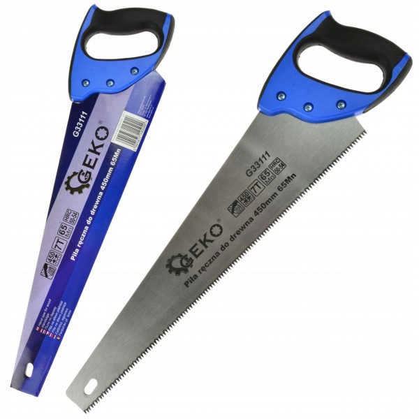 GEKO PIŁA RĘCZNA DO DREWNA 450MM 65MN HARTOWANE OSTRZE 50-54 HCR G33111