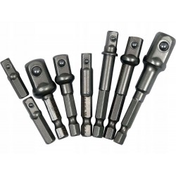 YATO ZESTAW ADAPTERÓW HEX DO NASADEK 8 SZTUK 1/2'' 3/8'' 1/4'' YT-04639