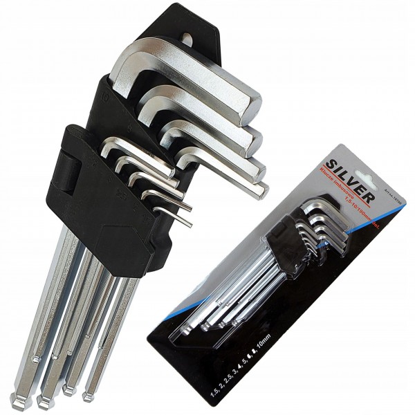 KOMPLET ZESTAW KLUCZE IMBUSOWE 9 ELEMENTÓW 1.5-10MM/190MM S10700 KOMPLET ZESTAW KLUCZE IMBUSOWE 9 ELEMENTÓW 1.5-10MM/190MM S10700
