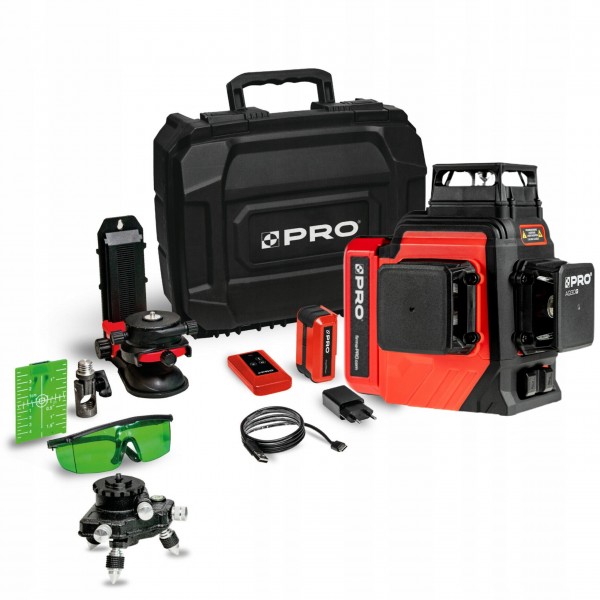 PRO LASER KRZYŻOWY WIELOLINIOWY 3D 3x360° ZIELONA WIĄZKA AQ3DG PLUS PRO LASER KRZYŻOWY WIELOLINIOWY 3D 3x360° ZIELONA WIĄZKA AQ3DG PLUS