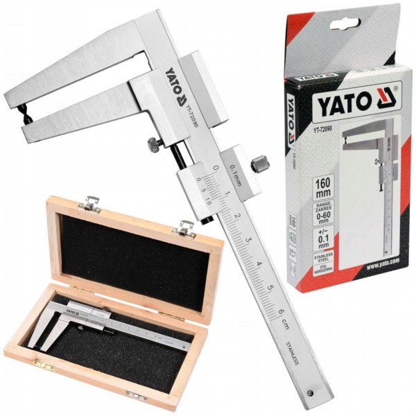 YATO SUWMIARKA DO POMIARU TARCZ HAMULCOWYCH 0-60MM +DREWNIANE ETUI YT-72090 YATO SUWMIARKA DO POMIARU TARCZ HAMULCOWYCH 0-60MM +DREWNIANE ETUI YT-72090