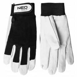 NEO TOOLS RĘKAWICE ROBOCZE, SKÓRA ŚWIŃSKA LICOWA Z RZEPEM 10" 97-603