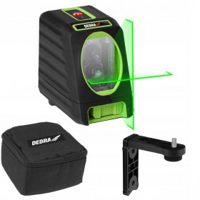 DEDRA LASER krzyżowy Poziomica 30m ZIELONY+STATYW