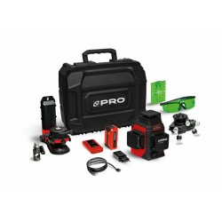 PRO LASER WIELOLINIOWY 3D 3x360° ZIELONA WIĄZKA AQ3DG ZESTAW PLUS + STATYW