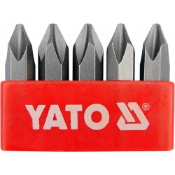 YATO KOMPLET ZESTAW BITÓW DO WKRĘTAKÓW UDAROWYCH HEX PH2 X 5 SZTUK YT-2810