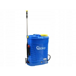 GEKO OPRYSKIWACZ AKUMULATOROWY PLECAKOWY 16L AKUMULATOR 12V 12Ah + 4 DYSZE