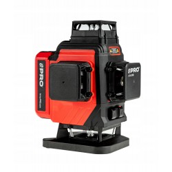 PRO LASER KRZYŻOWY AKUMULATOROWY WIELOLINIOWY ZIELONY 4x360° 30m AQ4DG + ST
