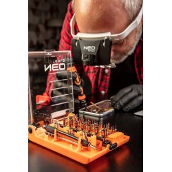 NEO TOOLS LUPA NAGŁÓWNA OKULARY LED + ZESTAW SOCZEWEK WALIZKA 06-130