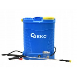 GEKO OPRYSKIWACZ AKUMULATOROWY PLECAKOWY 16L AKUMULATOR 12V 12Ah + 4 DYSZE
