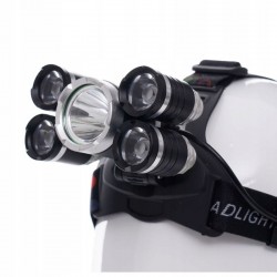 KRAFT&DELE LATARKA CZOŁOWA CZOŁÓWKA LAMPKA T6 LED AKUMULATOROWA 5 DIOD 1247