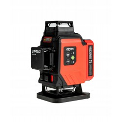 PRO LASER KRZYŻOWY AKUMULATOROWY WIELOLINIOWY ZIELONY 4x360° 30m AQ4DG + ST