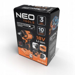 NEO KLUCZ UDAROWY BEZSZCZOTKOWY 18V 350Nm 1/2" ENERGY+ COMPACT 04-613