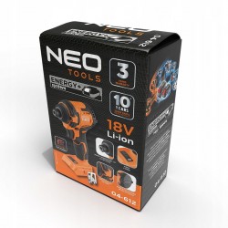 NEO ZAKRĘTARKA UDAROWA BEZSZCZOTKOWA KLUCZ 18V 300NM HEX 1/2" COMPACT E+