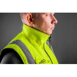 NEO BEZRĘKAWNIK ROBOCZY DWUSTRONNY 2w1 ODBLASKOWY ŻÓŁTY/CZARNY R. 3XL/60