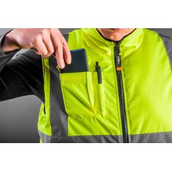NEO BEZRĘKAWNIK ROBOCZY DWUSTRONNY 2w1 ODBLASKOWY ŻÓŁTY/CZARNY R. 3XL/60