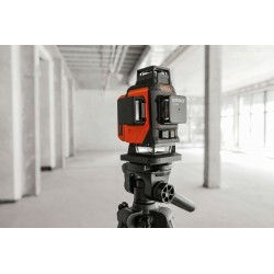 PRO LASER KRZYŻOWY AKUMULATOROWY WIELOLINIOWY ZIELONY 4x360° 30m AQ4DG + ST