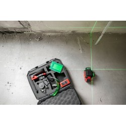 PRO LASER WIELOLINIOWY 3D 3x360° ZIELONA WIĄZKA AQ3DG ZESTAW PLUS + STATYW