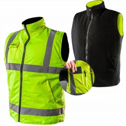 NEO BEZRĘKAWNIK ROBOCZY DWUSTRONNY 2w1 ODBLASKOWY ŻÓŁTY/CZARNY R. 3XL/60