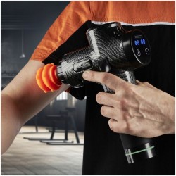 PISTOLET DO MASAŻU MASAŻER DO PLECÓW CIAŁA 250W 7 GŁOWIC 20 PRĘDKOŚCI Etui