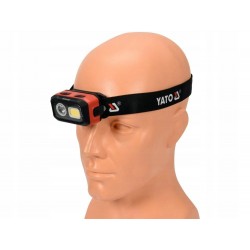 YATO LATARKA CZOŁOWA LED NA AKU I BATERIE CZUJNIK RUCHU 500LM IP54 YT-08593