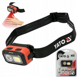 YATO LATARKA CZOŁOWA LED NA AKU I BATERIE CZUJNIK RUCHU 500LM IP54 YT-08593