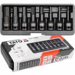 YATO ZESTAW UDAROWE KLUCZE IMBUSOWE TRZPIENIOWE IMBUSY 1/2" HEX 5-19mm 8SZT