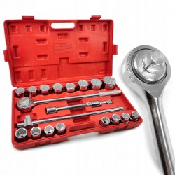 MAR-POL ZESTAW KLUCZE NASADOWE 21PC 3/4" 19-50mm 12-kąt WALIZKA M58253