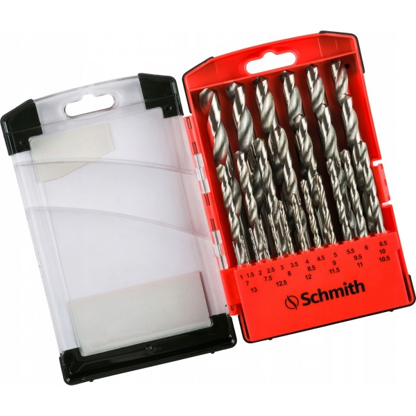 SCHMITH ZESTAW WIERTEŁ WIERTŁA DO METALU STALI HSS 25szt WIERTŁO 1-13mm SCHMITH ZESTAW WIERTEŁ WIERTŁA DO METALU STALI HSS 25szt WIERTŁO 1-13mm