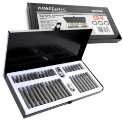 KRAFT&DELE ZESTAW KOMPLET BITÓW TORX HEX SPLINE 40EL. WALIZKA KD10220