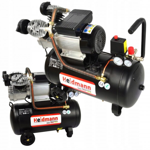 HEIDMANN KOMPRESOR OLEJOWY DWUTŁOKOWY 50L 8 BAR 4,2KM 230V H00722 HEIDMANN KOMPRESOR OLEJOWY DWUTŁOKOWY 50L 8 BAR 4,2KM 230V H00722