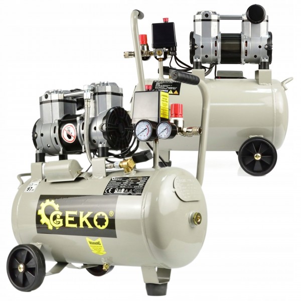 GEKO KOMPRESOR BEZOLEJOWY DWUTŁOKOWY SPRĘŻARKA 8 BAR 24L 980W G80335 GEKO KOMPRESOR BEZOLEJOWY DWUTŁOKOWY SPRĘŻARKA 8 BAR 24L 980W G80335