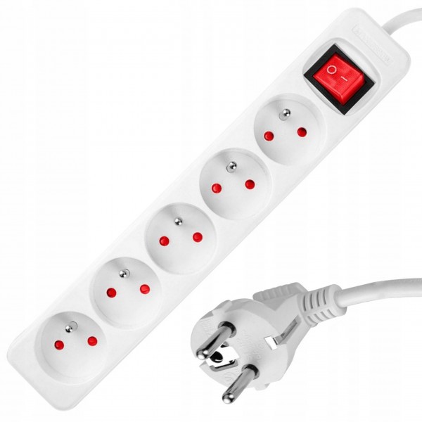 NEO PRZEDŁUŻACZ LISTWA ZASILAJĄCA 3M 3x1.5mm2 5 GNIAZDA WYŁĄCZNIKIEM 90-179 NEO PRZEDŁUŻACZ LISTWA ZASILAJĄCA 3M 3x1.5mm2 5 GNIAZDA WYŁĄCZNIKIEM 90-179