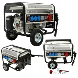 AGREGAT PRĄDOTWÓRCZY GENERATOR PRĄDU 2500W 12/230/380V NA KÓLKACH KRAF&DELE