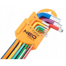 ZESTAW NEO KLUCZE IMBUS TORX KOMPLET DŁUGIE KOLOROWE IMBUSOWE 18 SZTUK