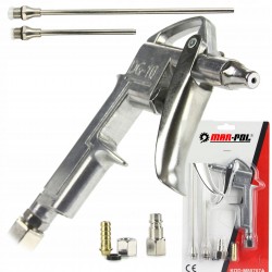 PISTOLET DO PRZEDMUCHIWANIA Z RURKĄ + WYMIENNE KOŃCÓWKI ALUMINIUM M80707A