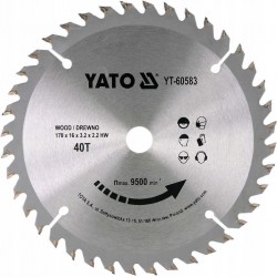 YATO TARCZA WIDIOWA DO DREWNA DREWNOPOCHODNYCH 170x16mm 40 ZĘBÓW YT-60583