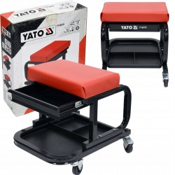 YATO TABORET WARSZTATOWY Z SZUFLADĄ NA KÓŁKACH OBITY WINYLEM YT-08791